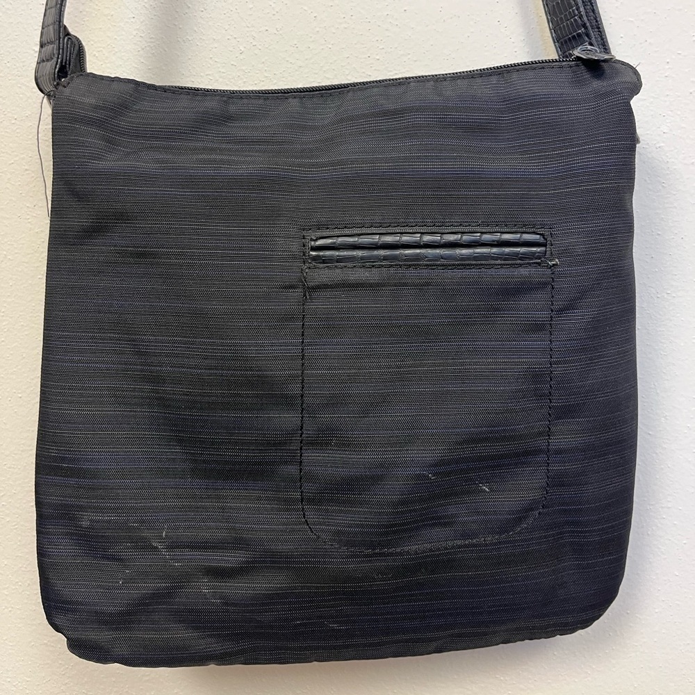 Multisac Black & Blue Nylon/Canvas Women's Crossbody Bag Streetwear Minimalist - Picture 6 of 14